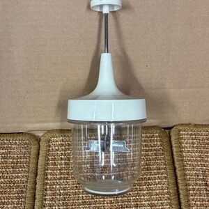 Vintage Manual Food Chopper, stainless steel blades, plastic cup